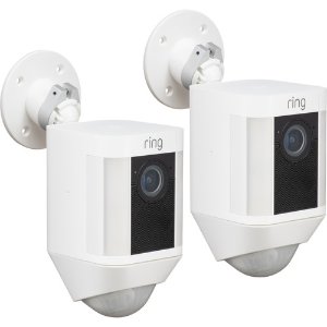 Ring Spotlight 1080p无线摄像头 2个装 支持Alexa 对讲 警报