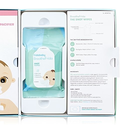 Baby Sick Day Prep Kit by Fridababy - Includes NoseFrida Nasal Aspirator, Medifrida Pacifier Medicine Dispenser, BreatheFrida Vapor Chest Rub + Snot Wipes. Soothe stuffy noses for Babies with a Cold.