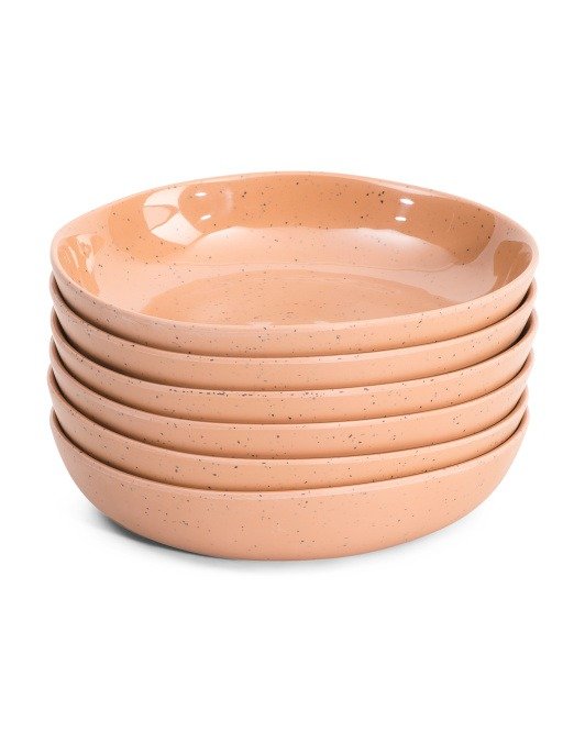 Set Of 6 Heavy Melamine Sandia Dinner Bowls