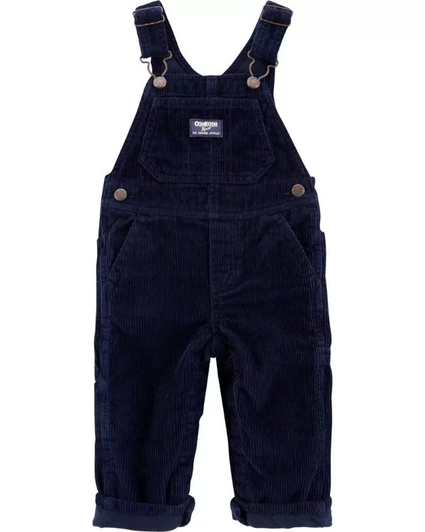 Jersey-Lined Corduroy Overalls