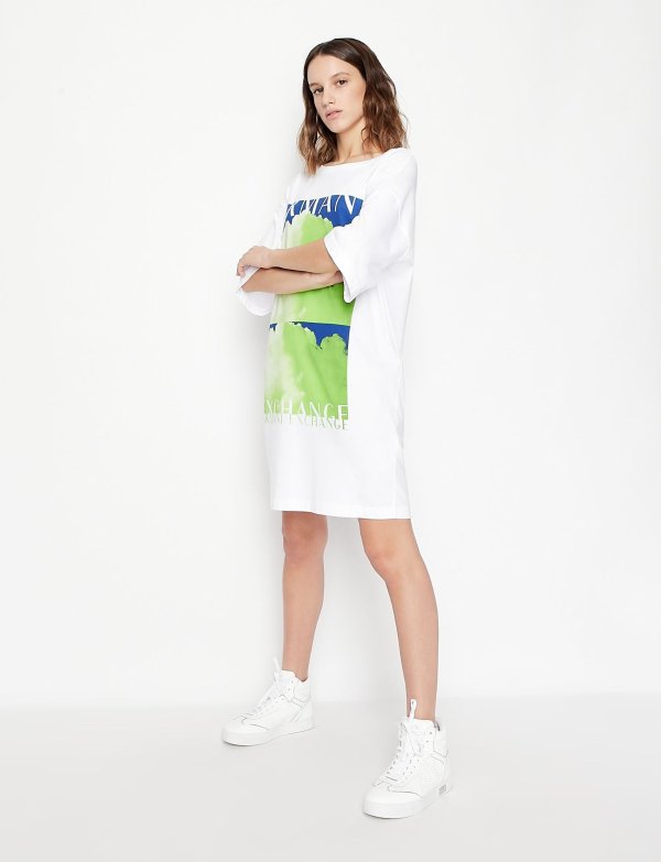 ORGANIC COTTON T SHIRT DRESS, Mini Dress for Women | A|X Online Store