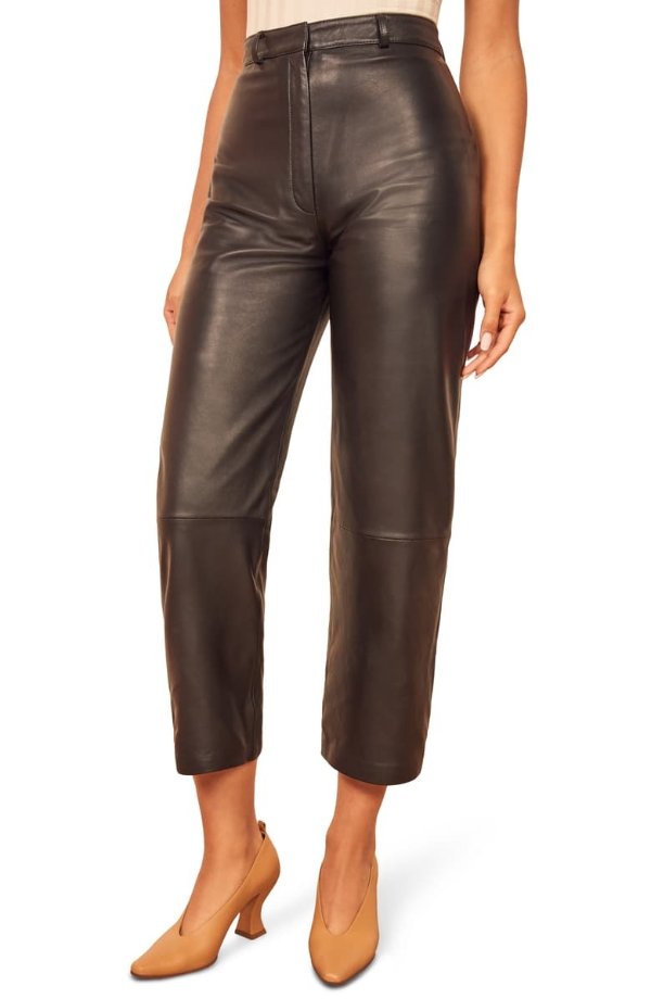 Veda Leather Crop Pants
