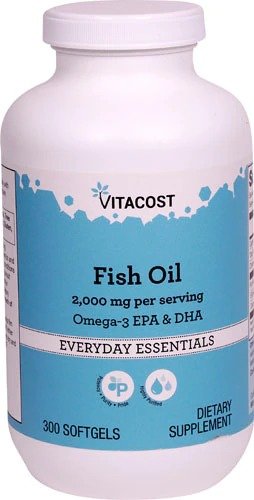 Vitacost Fish Oil Lemon -- 2000 mg per serving - 300 Softgels
