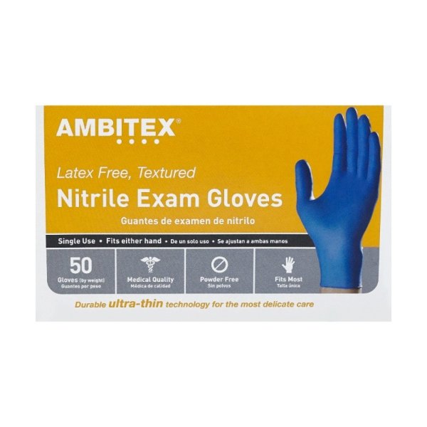 AMBITEX 医用级防护贴合型丁腈手套 不含乳胶粉末 50枚入