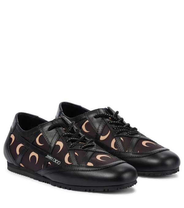 Exclusive to Mytheresa – x Marine Serre printed leather-trimmed sneakers