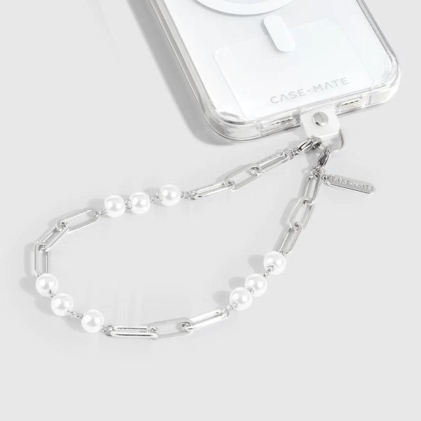 银色珍珠手机链