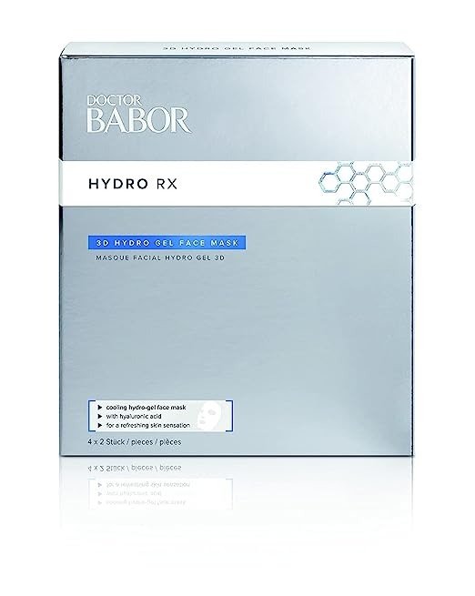 DOCTOR BABOR HydroRX 3D Hydro Gel Face Mask, Hyaluronic Acid Moisturizing and Anti-Aging Mask for Fine Lines and Wrinkles, Vegan