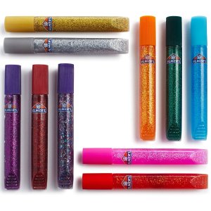 Elmer's 3D Washable Glitter Glue Pens, Classic Rainbow, Pack of 10 Pens - Great For Making Slime