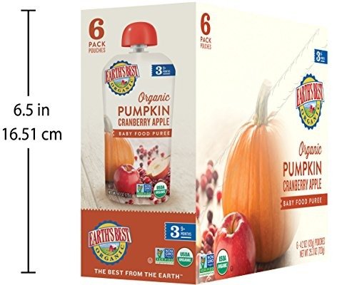 Organic Stage 3, Pumpkin, Cranberry & Apple, 4.2 Ounce Pouch (Pack of 6)