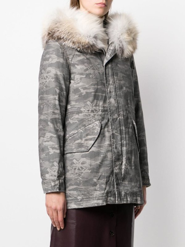 camouflage print down parka
