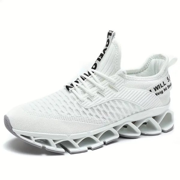 Breathable Knitted Platform Sneakers for Women - Soft Sole Running Shoes with Lace-Up Design