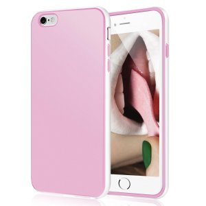LoHi iPhone 6 PLUS 超薄手机保护套- 粉色/白色