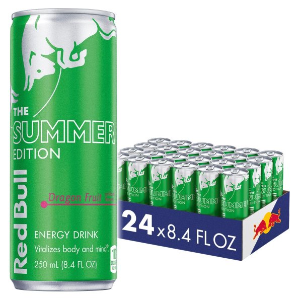 (24 Cans) Red Bull Dragon Fruit Energy Drink, 8.4 fl oz