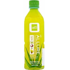 ALO Allure Aloe Vera Juice Drink, Mangosteen + Mango, 16.9 Ounce (Pack of 12)