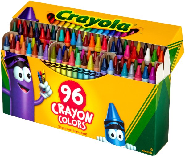 96 count Crayons with Built-in Sharpener