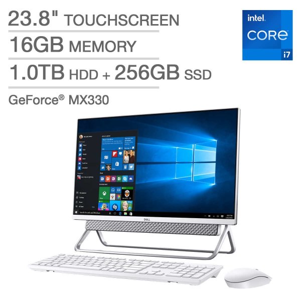 Inspiron 24 5000 Series All-in-One Touchscreen Desktop - 11th Gen Intel Core i7-1165G7 - GeForce MX330 - 1080p