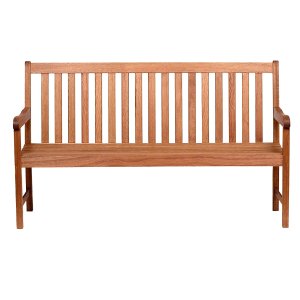 Amazonia Milano 5-Feet Patio Bench Eucalyptus Wood Ideal for Outdoors and Indoors, Light Brown