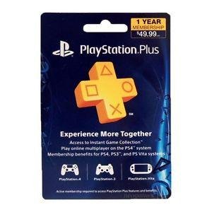 Sony PlayStation Plus 1 Year Membership Subscription Card New