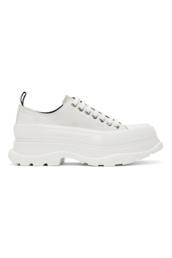 SSENSE Exclusive Off-White Suede Tread Slick Low Sneakers