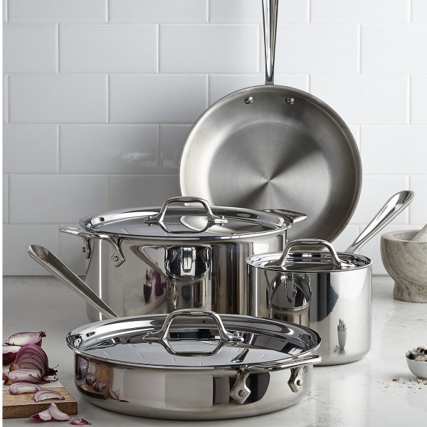 Stainless Steel 7-Pc. Cookware Set, Created for Macy's