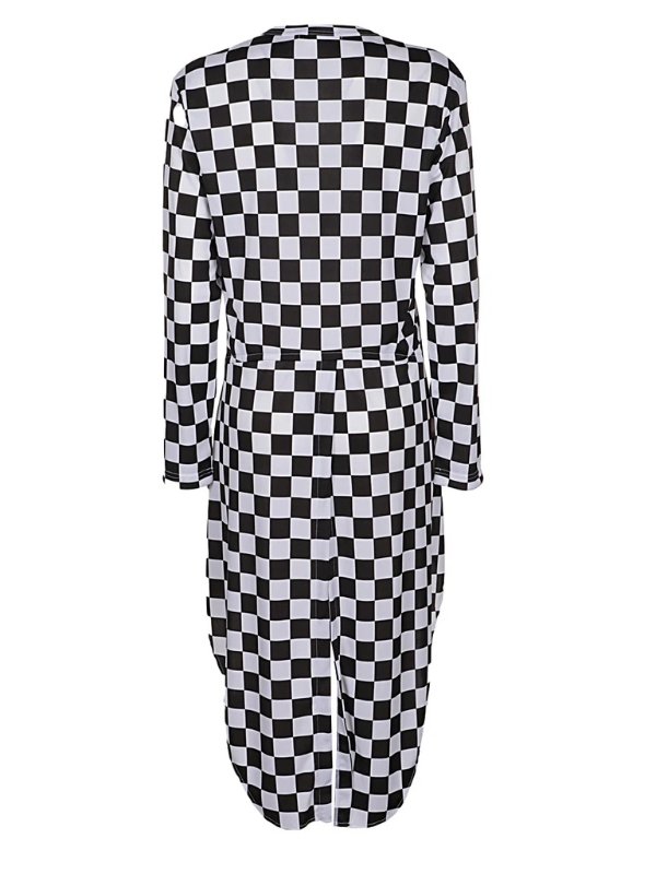 Checkered Tail-Hem Top