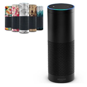 Amazon Echo Speaker w/ 2 Plus Months Music, Audible Books & Skin