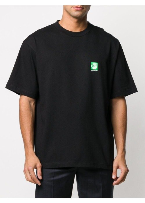 Green Logo Cotton T-shirt