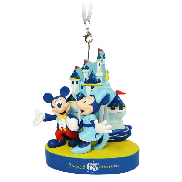 Mickey and Minnie Mouse Figural Ornament – Disneyland 65th Anniversary | shopDisney