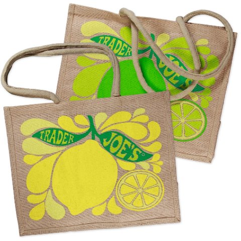 Trader Joe's 柠檬图案手提袋