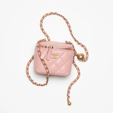Evening bag, Shiny aged calfskin & gold-tone metal, light pink — Fashion, CHANEL 晚宴包$5400.00 超值好货