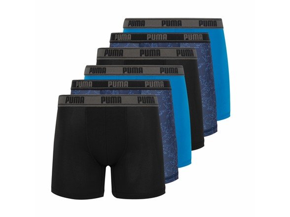 PUMA Men's 6PK Sportstyle Boxer Briefs
