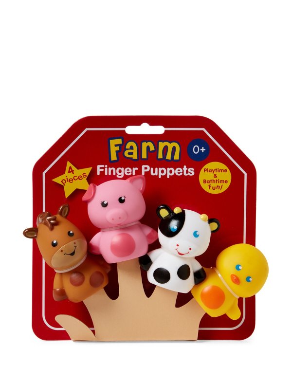 4-Piece Farm Finger Puppets