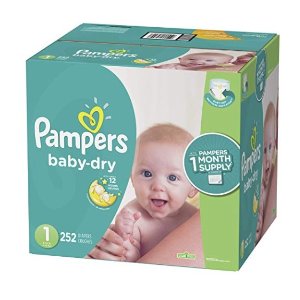Pampers Baby Dry Disposable Baby Diapers @ Amazon
