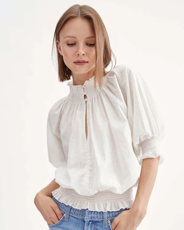 Smock Top in Ivory