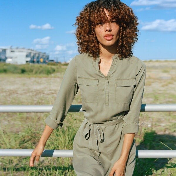 SUSTAINABLY CRAFTED BELTED UTILITY DRESS
