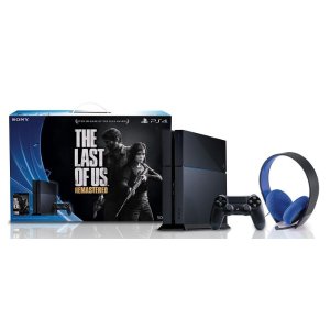 PS4 500GB Game System with The Last of Us: Remastered + Silver Headset