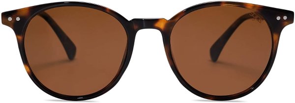 Small Round Classic Polarized Sunglasses for Women Men Vintage Style UV400 Lens MAY SJ2113