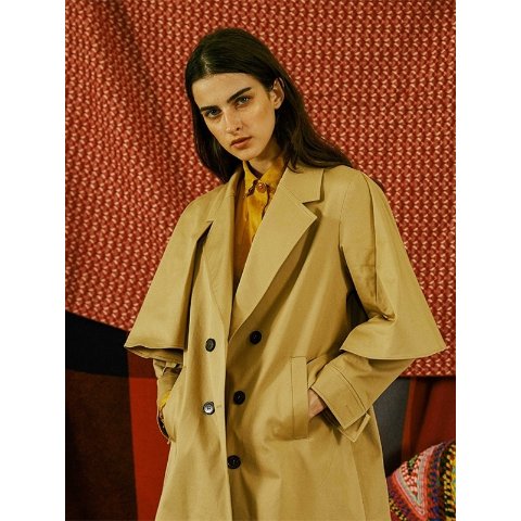 黎贝卡的异想世界推荐单品 斗篷系带风衣