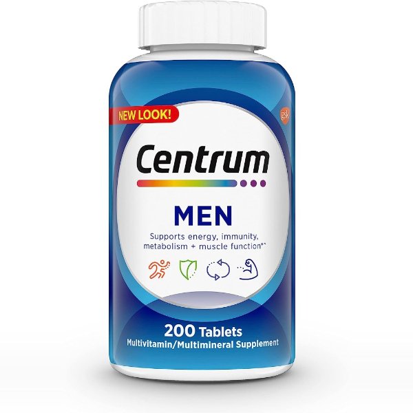 Centrum Multivitamin for Men, Vitamin D3, B Vitamins and Antioxidants 200 Count