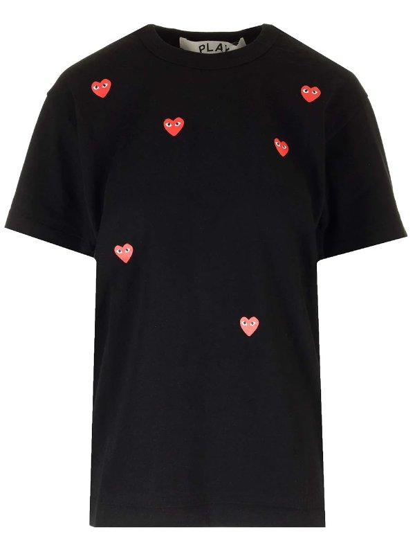 Heart Printed Crewneck T-Shirt – Cettire