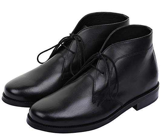 Lethato Men’s Modern Classic Calfskin Leather Chukka Boots