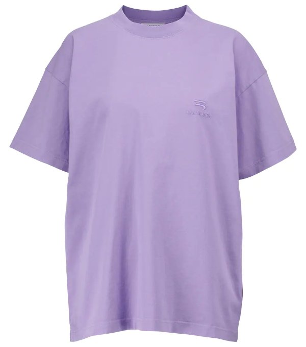 Logo 长春花紫T恤