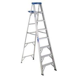 Werner 8 ft. Aluminum Step Ladder with 250 lb. Load Capacity Type I Duty Rating