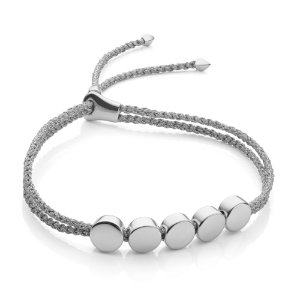 Linear Large Friendship Bracelet in Sterling Silver