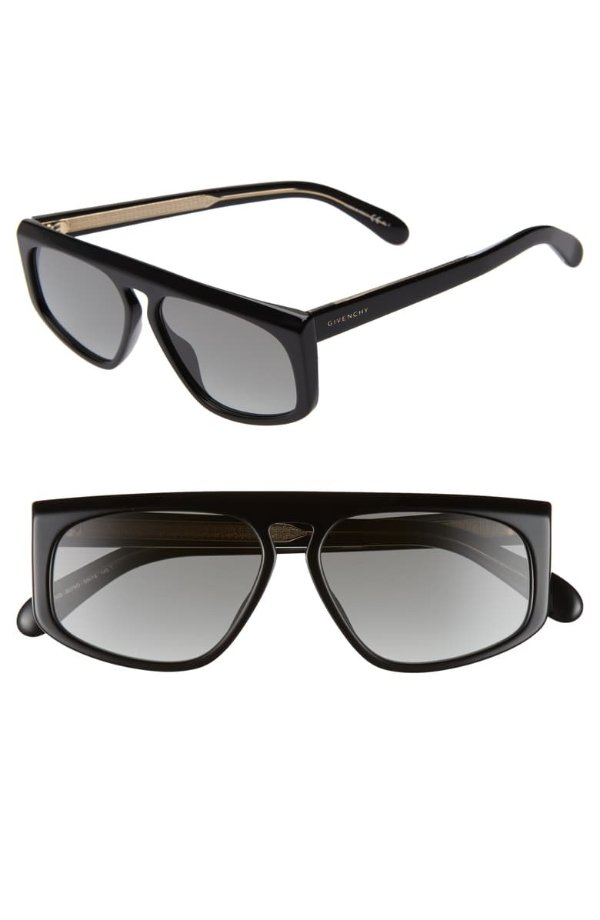 55mm Flat Top Sunglasses