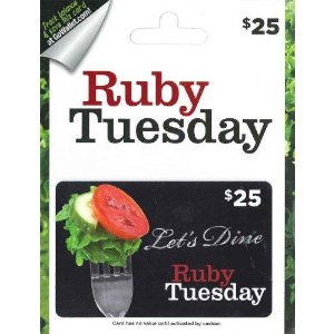 Ruby Tuesday餐馆礼卡