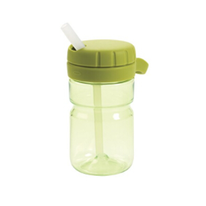 OXO Tot Twist Lid Water Bottle for Big Kids (12 Oz) - Green/Pink