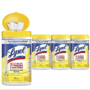 Lysol Disinfectant Wipes 80 Count (Pack of 4)