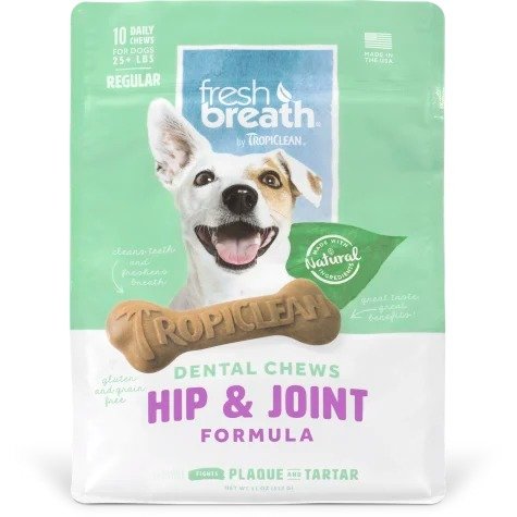 Fresh Breath Regular Dental Chews Hip & Joint Formula for Dogs, 12 oz., Count of 10 | Petco