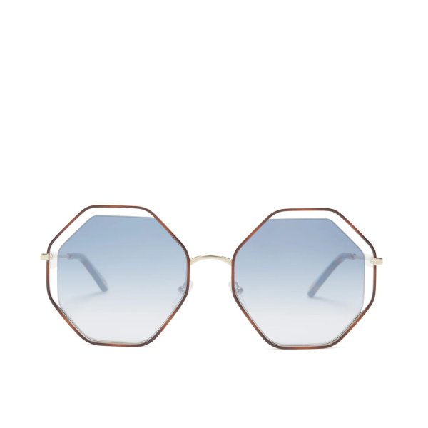 Poppy hexagon metal sunglasses | Chloe | MATCHESFASHION.COM US